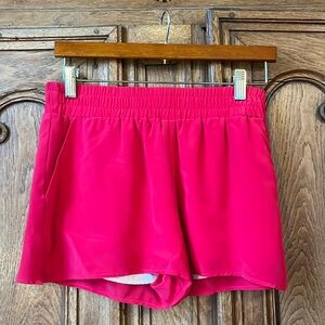 Lavender Brown 100% Silk Lined Blue Shorts